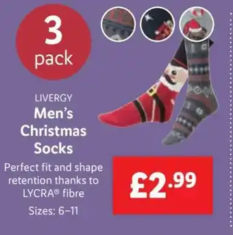 Lidl Men's Christmas Socks offer