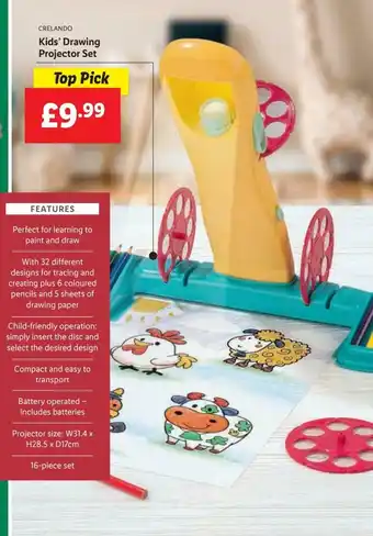 Lidl Kids Drawing Projector Set offer