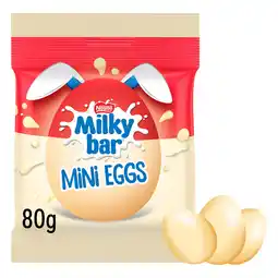 Iceland Milkybar White Chocolate Easter Mini Eggs Sharing Bag 80g offer