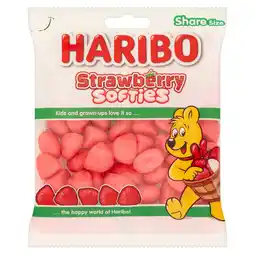 Iceland HARIBO Strawberry Softies Sweets Sharing Bag 140g offer
