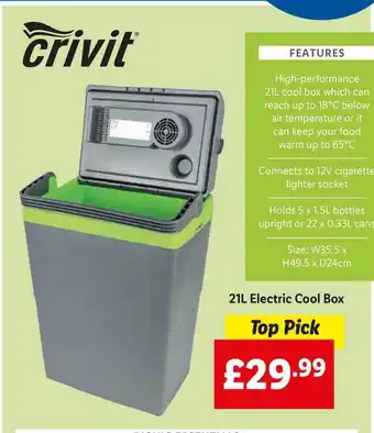 Lidl 21L Electric Cool Box offer