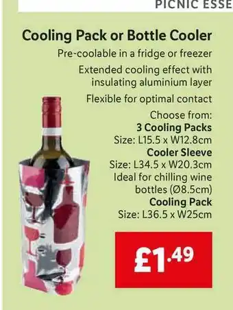 Lidl Cooling Pack Or Bottle Cooler offer
