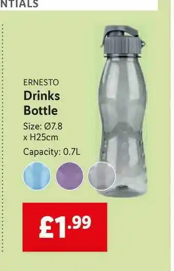 Lidl Ernesto Drinks Bottle offer