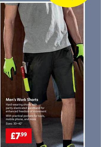 Lidl Men's Work Shorts offer