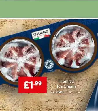 Lidl Italiamo Tiramisu Ice Cream offer