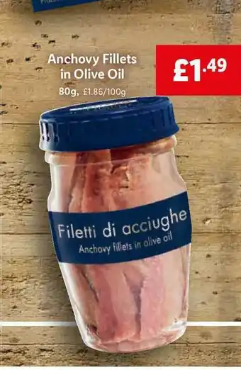 Lidl Italiamo Anchovy Fillets In Olive Oil offer