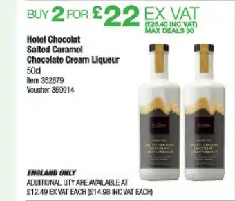 Costco Hotel Chocolat Salted Caramel Chocolate Cream Liqueur offer