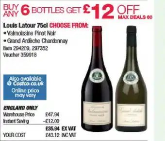 Costco Louis Latour 75cl offer