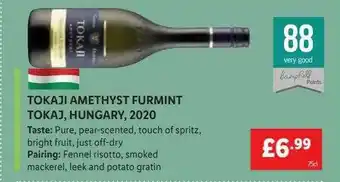 Lidl Tokaji Amethyst Furmint Tokaj Hungary 2020 offer