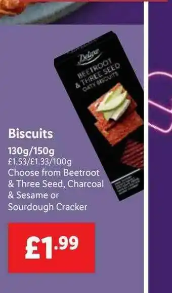 Lidl Biscuits Deluxe 130g/150g offer