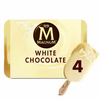Asda Magnum 4 White Chocolate Ice Creams offer