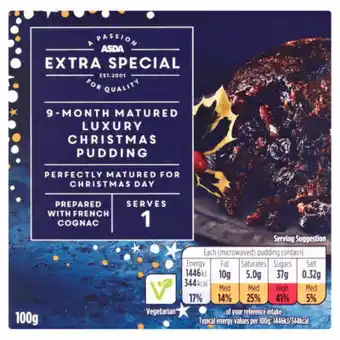 Asda ASDA Extra Special 9-Month Matured Luxury Christmas Pudding offer