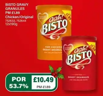 Bestway Bisto Gravy Granules 12x190g offer