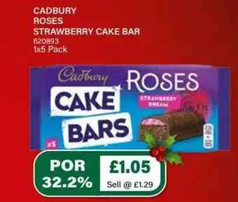 Bestway Cadbury Roses Strawberry Cake Bar offer