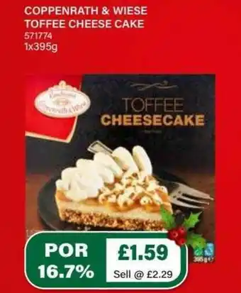Bestway Coppenrath & Wiese Toffee Cheese Cake offer