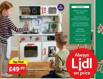 Lidl Wooden Play Kitchen offer