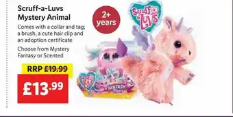 Lidl Scruff-a-luvs Mystery Animal offer