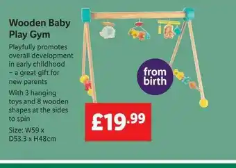 Lidl Wooden Baby Play Gym offer