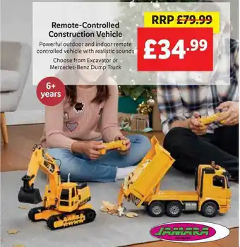 Lidl Jamara Remote-controlled Construction Vehicle offer