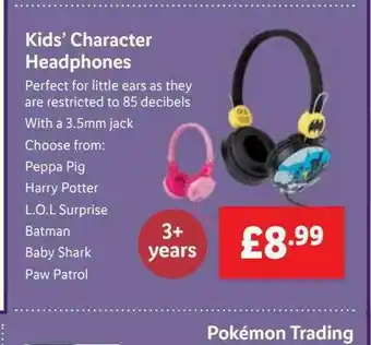Lidl Kids' Character Headphones offer