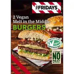 Iceland TGI Fridays 2 Vegan Melt In The Middle Burgers 240g offer