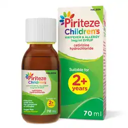 Morrisons Piriteze Childrens Hayfever & Allergy Syrup (2 years+) offer