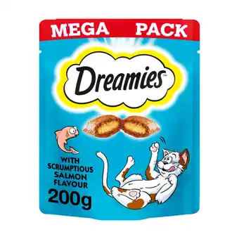 Asda Dreamies Cat Treat Biscuits with Salmon Flavour Mega Pack 200g offer