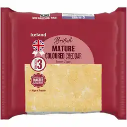 Iceland Iceland Mature Coloured Cheddar 250g offer