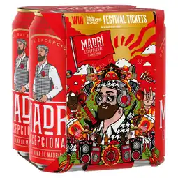 Morrisons Madri Excepcional Lager Beer Cans 4x440ml offer