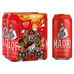 Morrisons Madri Excepcional Lager Beer Cans 4x440ml offer