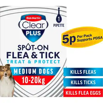 Morrisons Bob Martin Clear Plus Spot - On For Medium Dogs offer