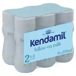 Asda Kendamil 2 Follow-On Milk 6 x 250ml 6-12 Months offer