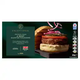Asda Exceptional by ASDA 4 Aberdeen Angus Beef Quarter Pounders 454g offer