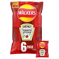 Asda Walkers Heinz Tomato Ketchup Multipack Crisps 6x25g offer