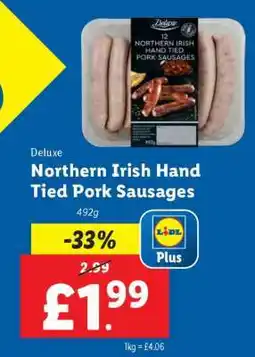 Lidl Northern Irish Hand Tied Pork Sausages offer