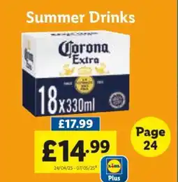 Lidl Corona Extra 18x330ml offer