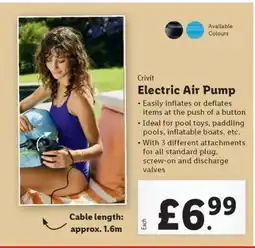 Lidl Crivit Electric Air Pump offer
