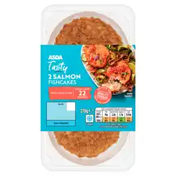 Asda ASDA Tasty 2 Salmon Fishcakes 270g offer