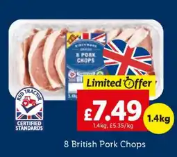 Lidl 8 British Pork Chops offer