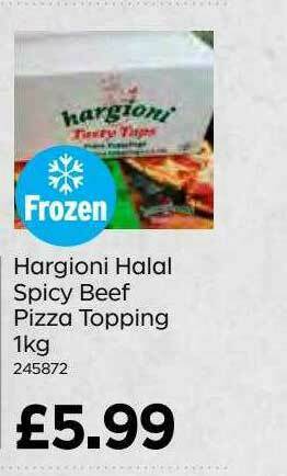 Bestway Hargioni Halal Spicy Beef Pizza Topping offer