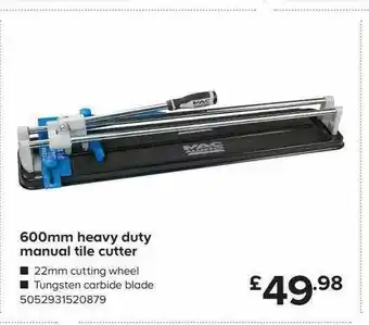 TradePoint 600mm Heavy Duty Manual Tile Cutter offer