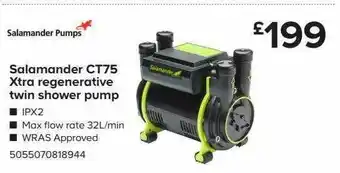 TradePoint Salamander Ct75 Xtra Regenerative Twin Shower Pump offer