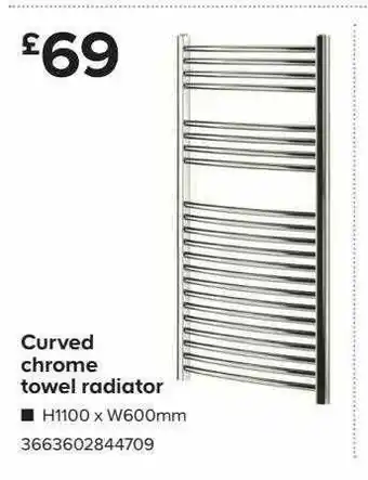 TradePoint Curved Chrome Towel Radiator offer
