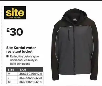 TradePoint Site Kardal Water Resistant Jacket offer