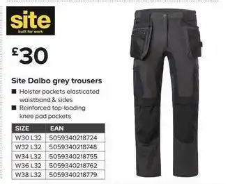 TradePoint Site Dalbo Grey Trousers offer