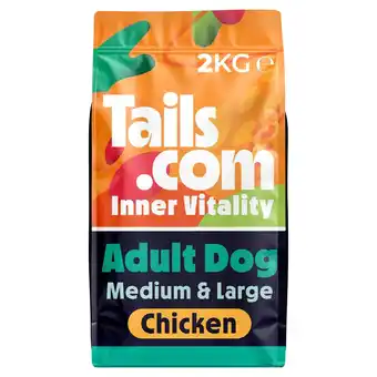 Morrisons Tails.Com Inner Vitality Medium & Large Adult Chicken Dry Dog Food 2kg offer