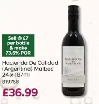 Bestway Hacienda De Calidad (Argentina) Malbec offer