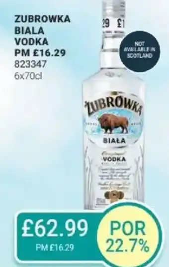 Bestway Zubrowka biala vodka offer
