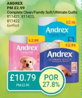 Bestway ANDREX Complete Clean/Family Soft/Ultimate Quilts offer
