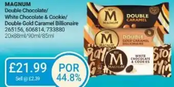 Bestway MAGNUM Double Chocolate/ White Chocolate & Cookie/ Double Gold Caramel Billionaire offer